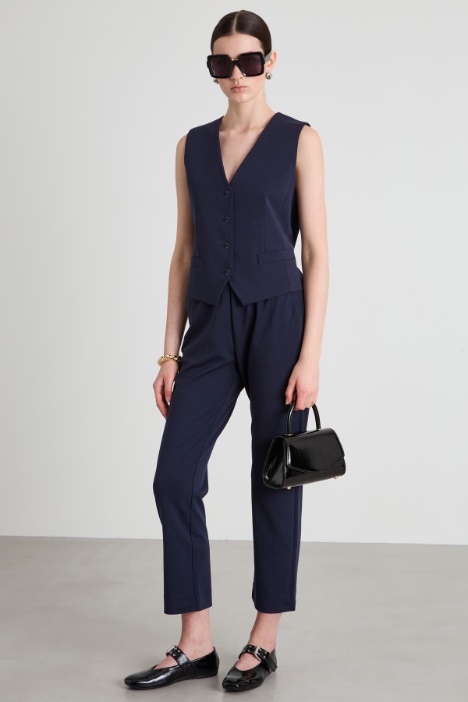 Single-breasted jersey gilet Intrend