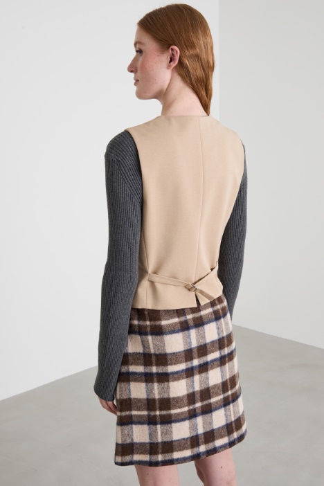 Gilet monopetto in jersey