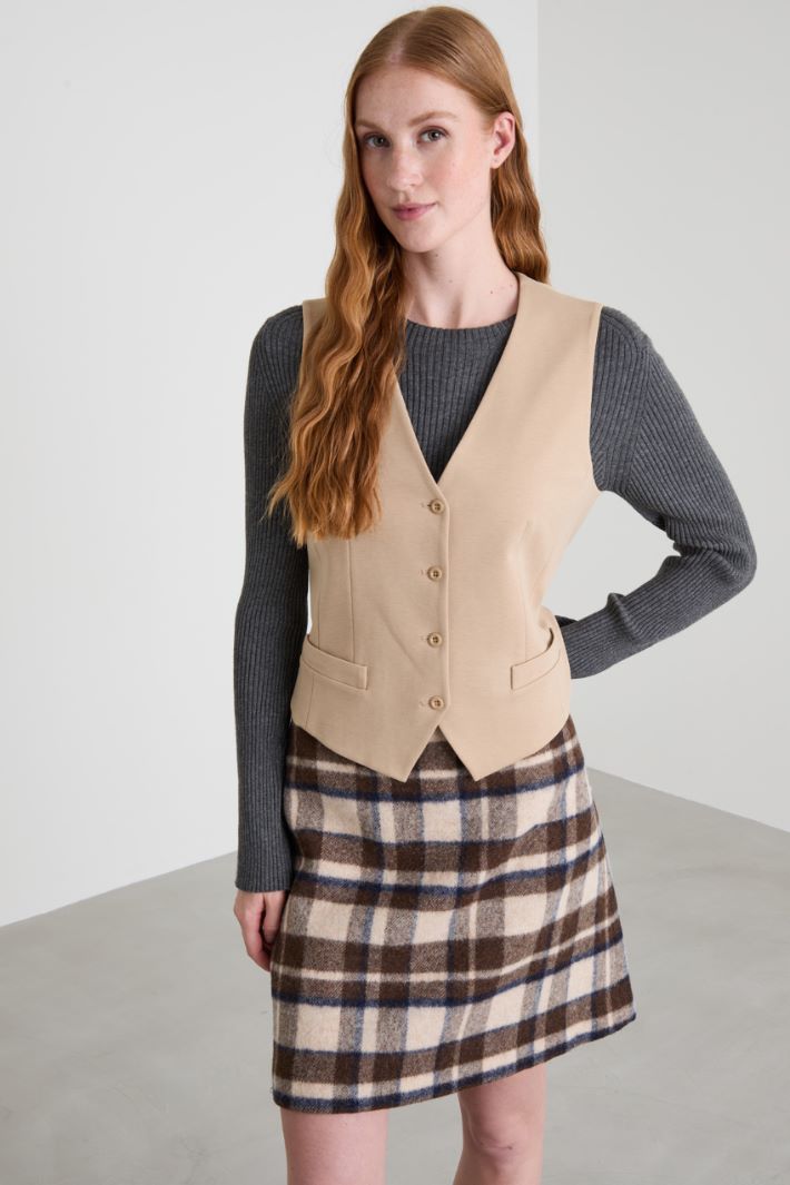 Gilet monopetto in jersey Intrend