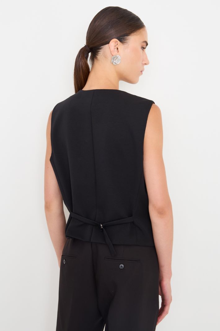 Gilet monopetto in jersey