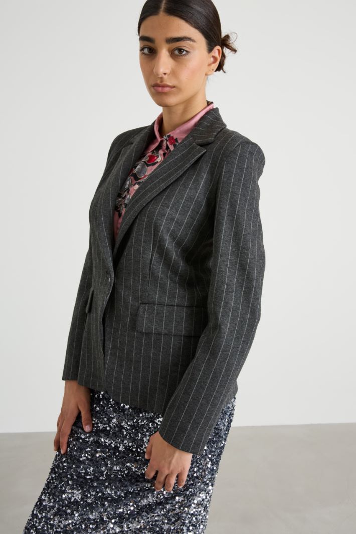 Blazer de punto ajustado
