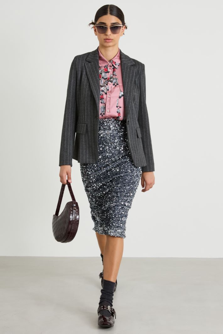 Blazer de punto ajustado