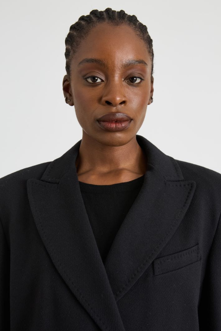 Double-breasted jacquard jersey blazer Intrend - 4