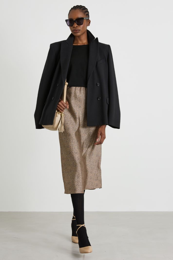 Double-breasted jacquard jersey blazer Intrend - 3