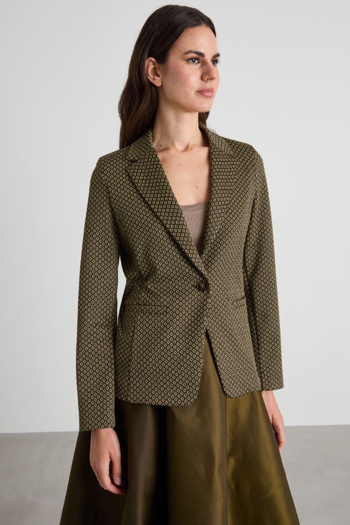 Blazer in jersey jacquard