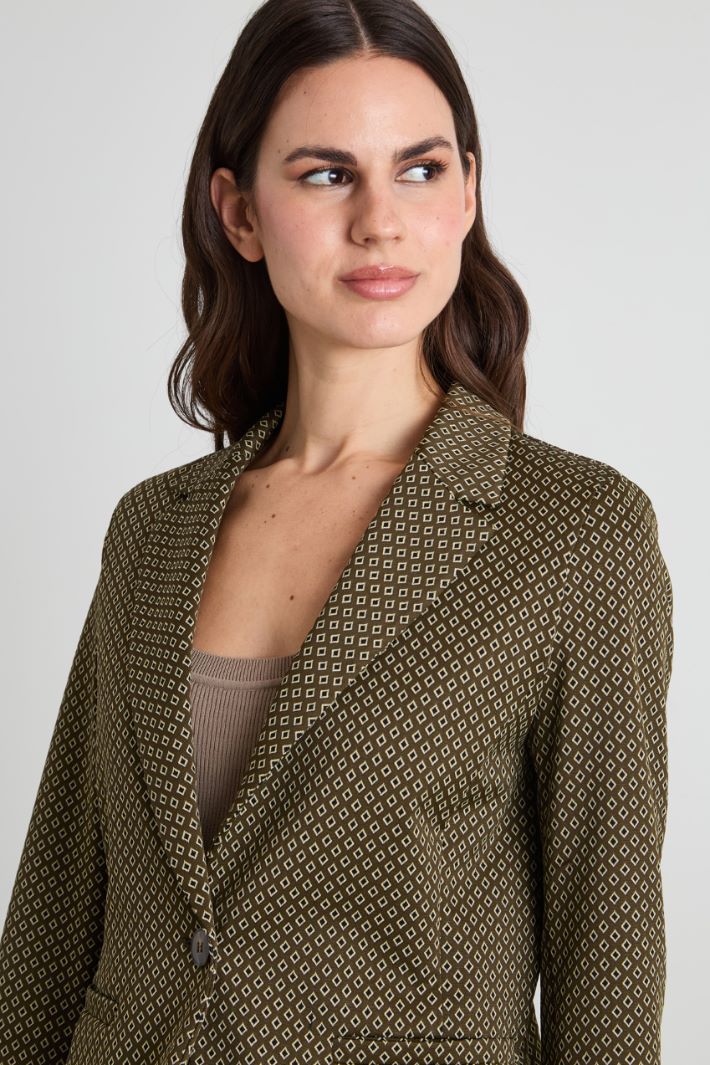 Blazer in jersey jacquard