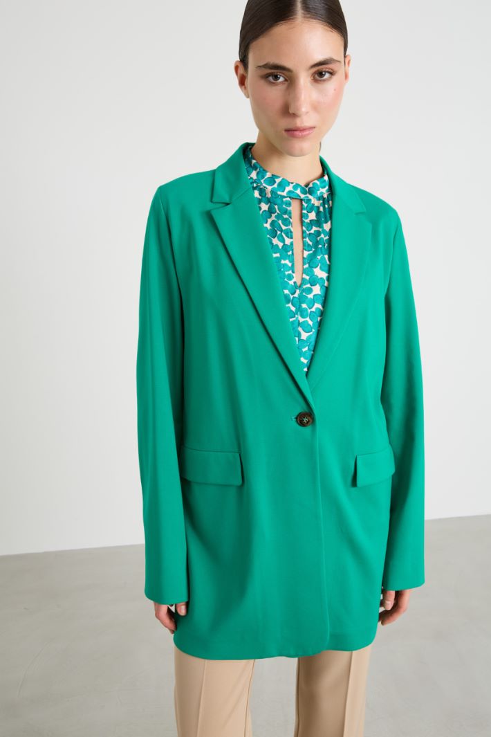 Blazer in jersey di viscosa