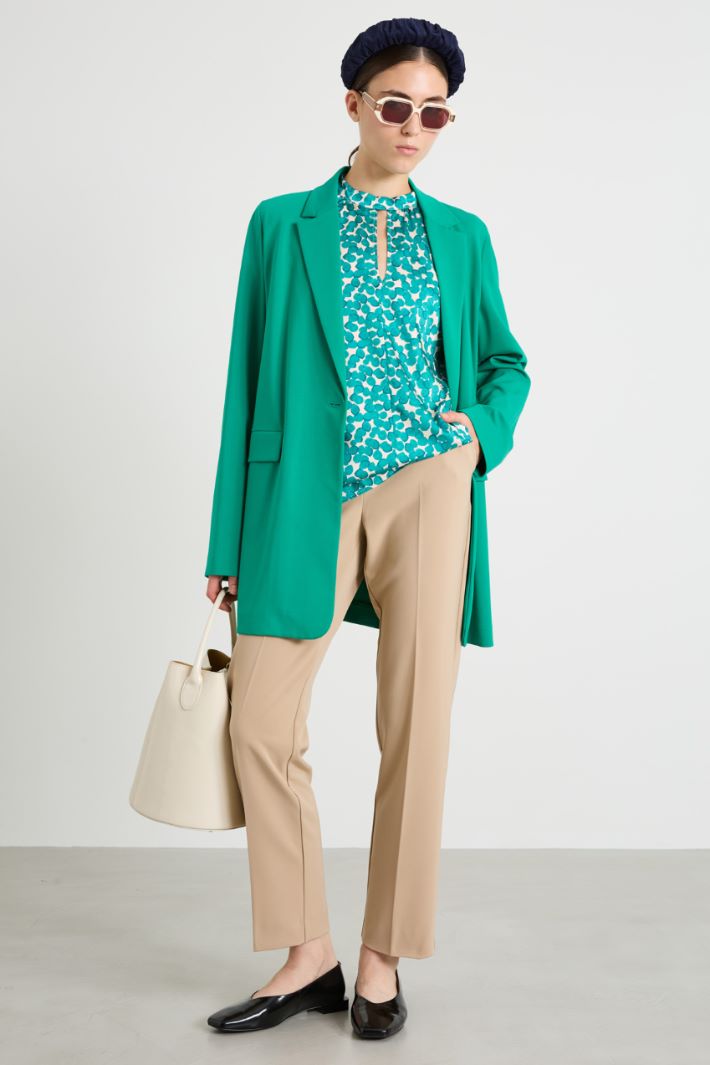 Blazer in jersey di viscosa