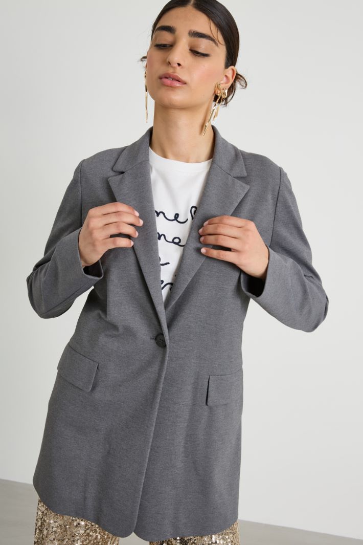 Blazer in jersey di viscosa Intrend