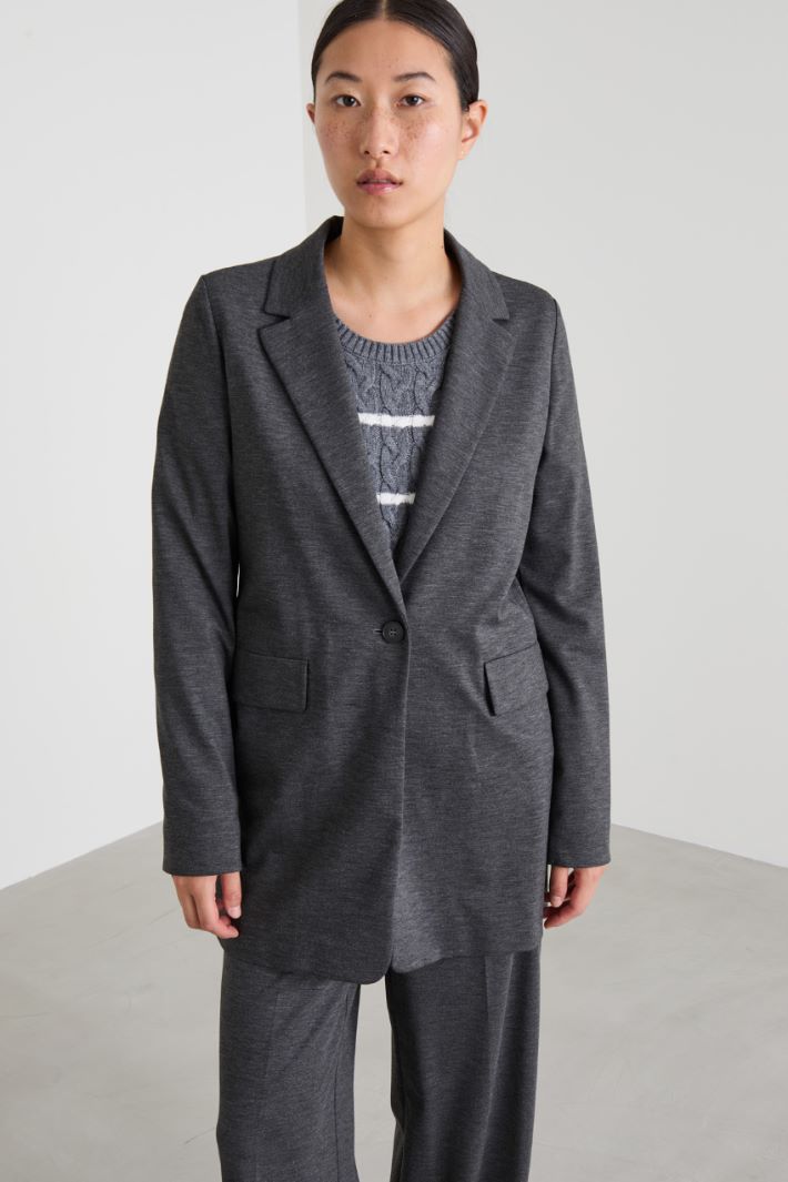 Blazer in jersey di viscosa Intrend