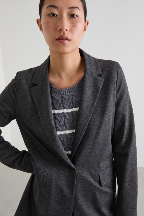 Blazer in jersey di viscosa