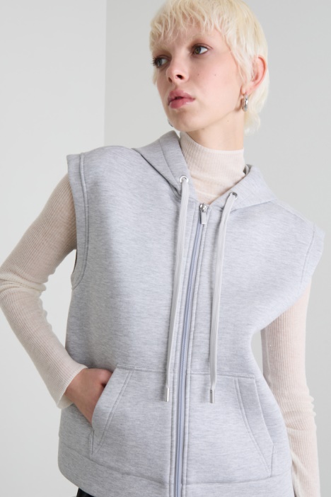 Gilet in jersey compatto