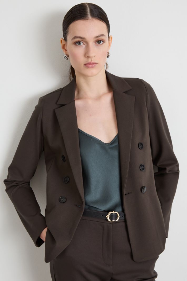 Blazer doppiopetto in jersey
