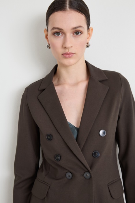 Blazer doppiopetto in jersey