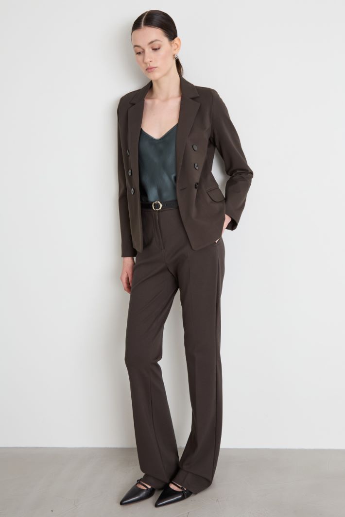 Blazer doppiopetto in jersey