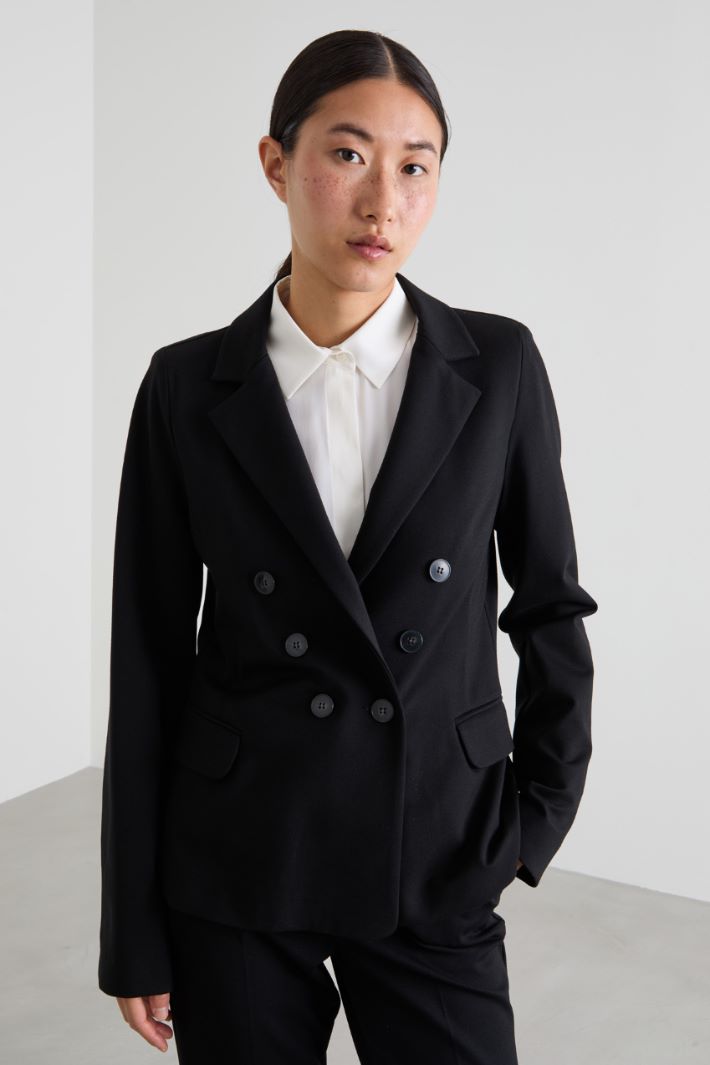Blazer doppiopetto in jersey
