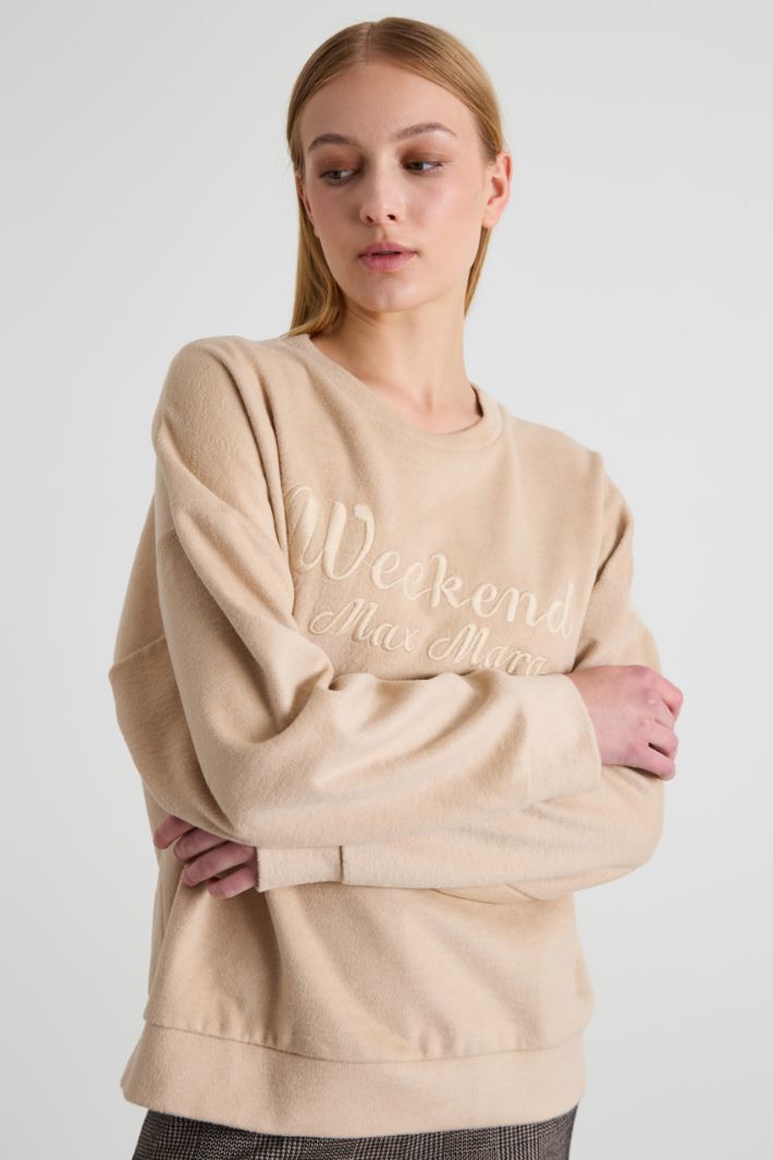 Embroidered broadcloth sweatshirt Intrend - 3