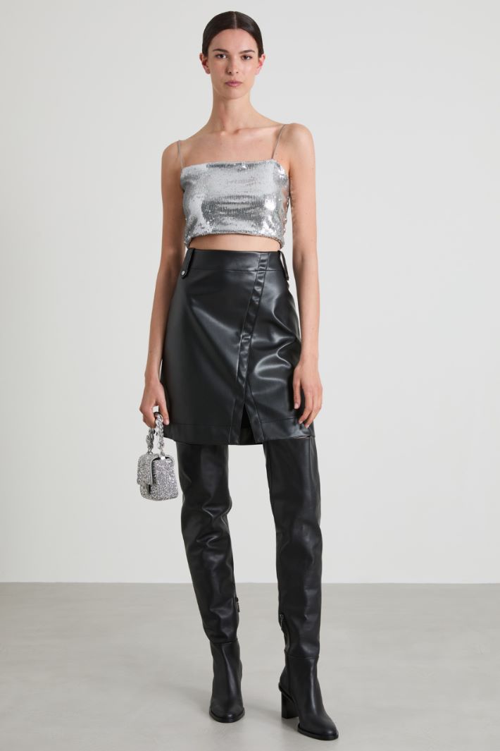 Top cropped in paillettes Intrend - 3