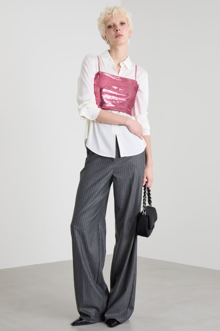 Top cropped in paillettes Intrend - 3