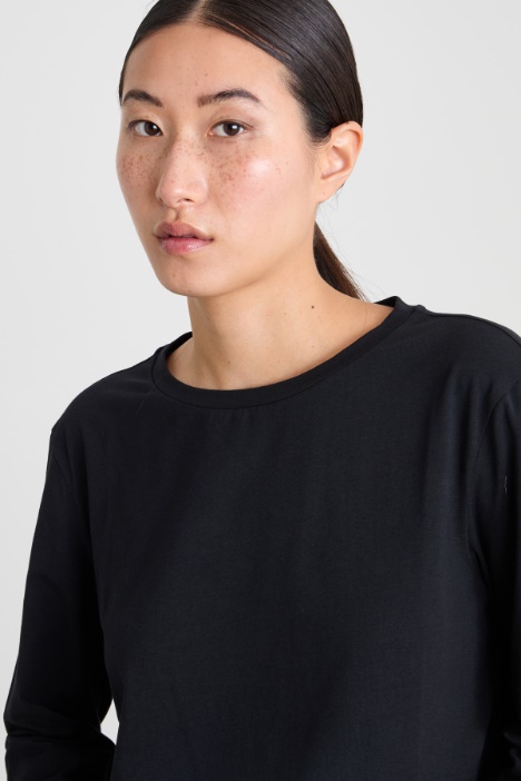 T-shirt a barchetta in jersey