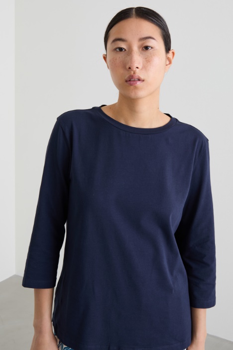 T-shirt a barchetta in jersey