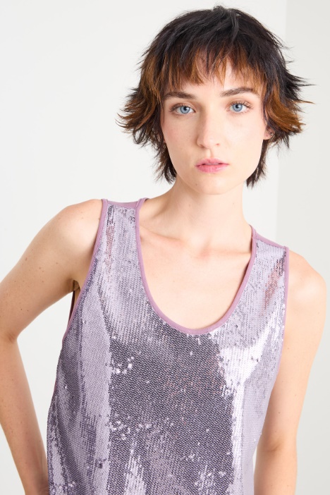 Top con paillettes