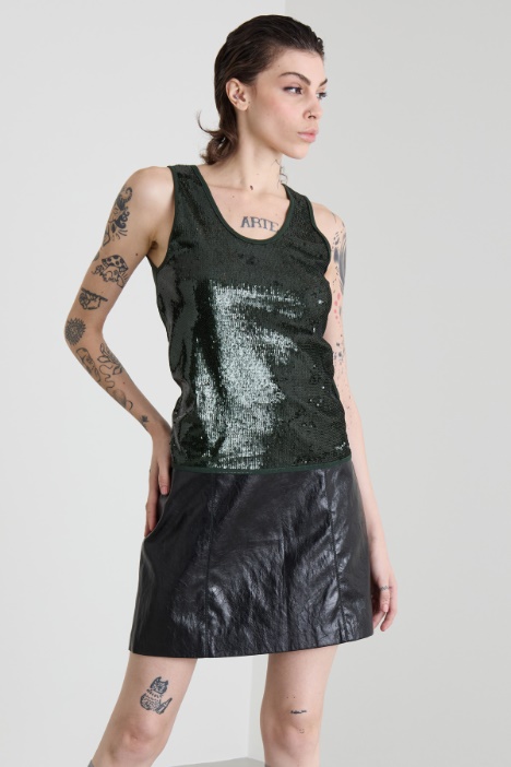 Top con paillettes
