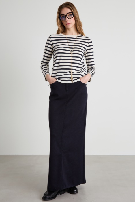 Striped crew neck T-shirt Intrend
