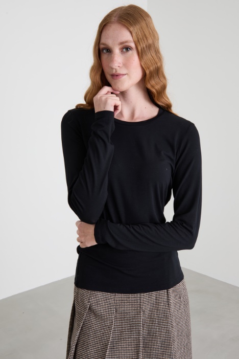 T-shirt in jersey di viscosa Intrend