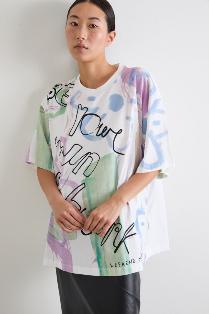 Camiseta oversize con estampado Intrend