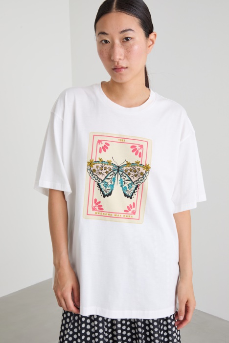 T-shirt over con stampa Intrend