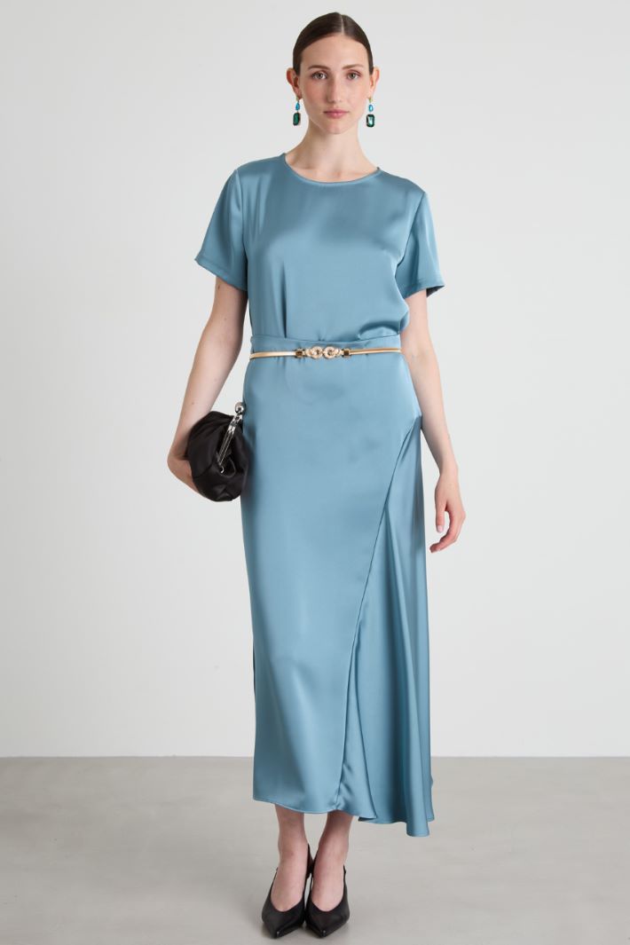 Top bimateriale in raso e jersey Intrend - 3