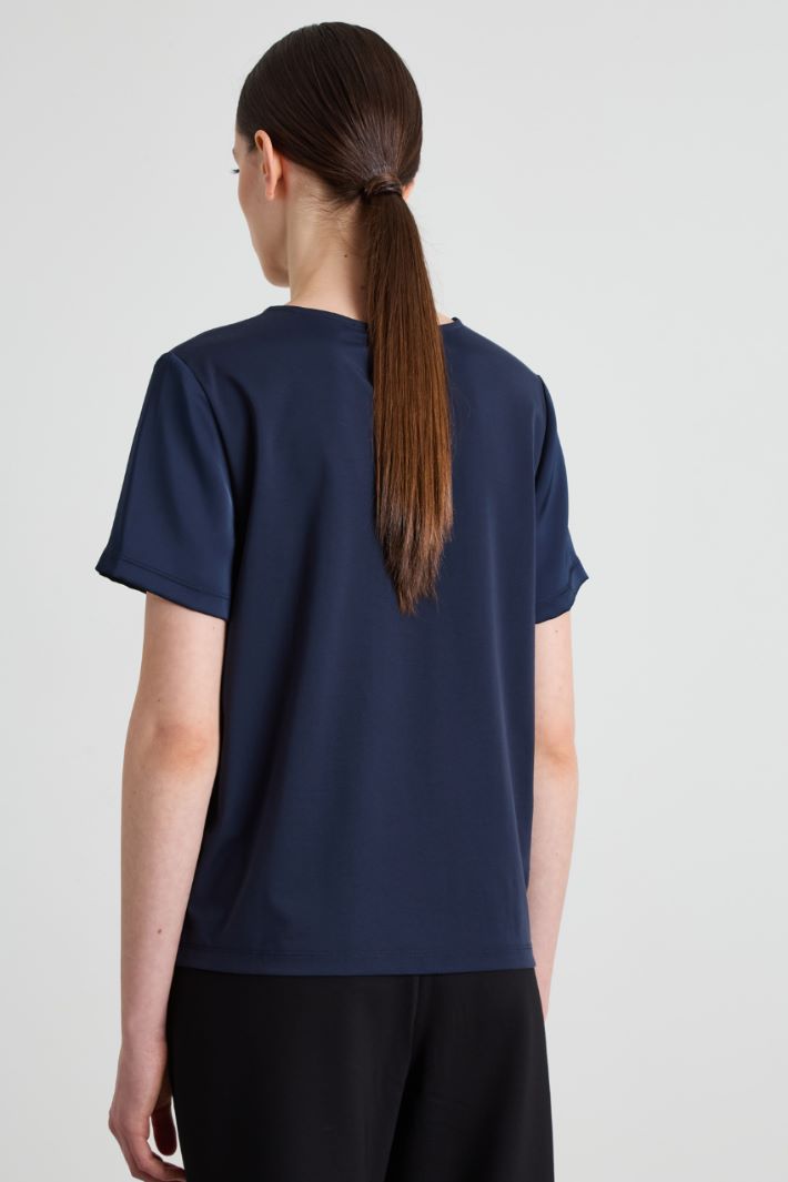 Top bimateriale in raso e jersey Intrend - 2