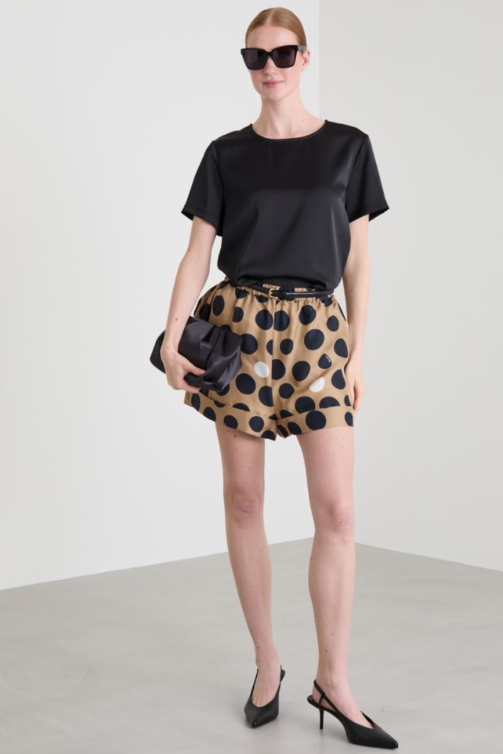 Top bimateriale in raso e jersey Intrend - 3