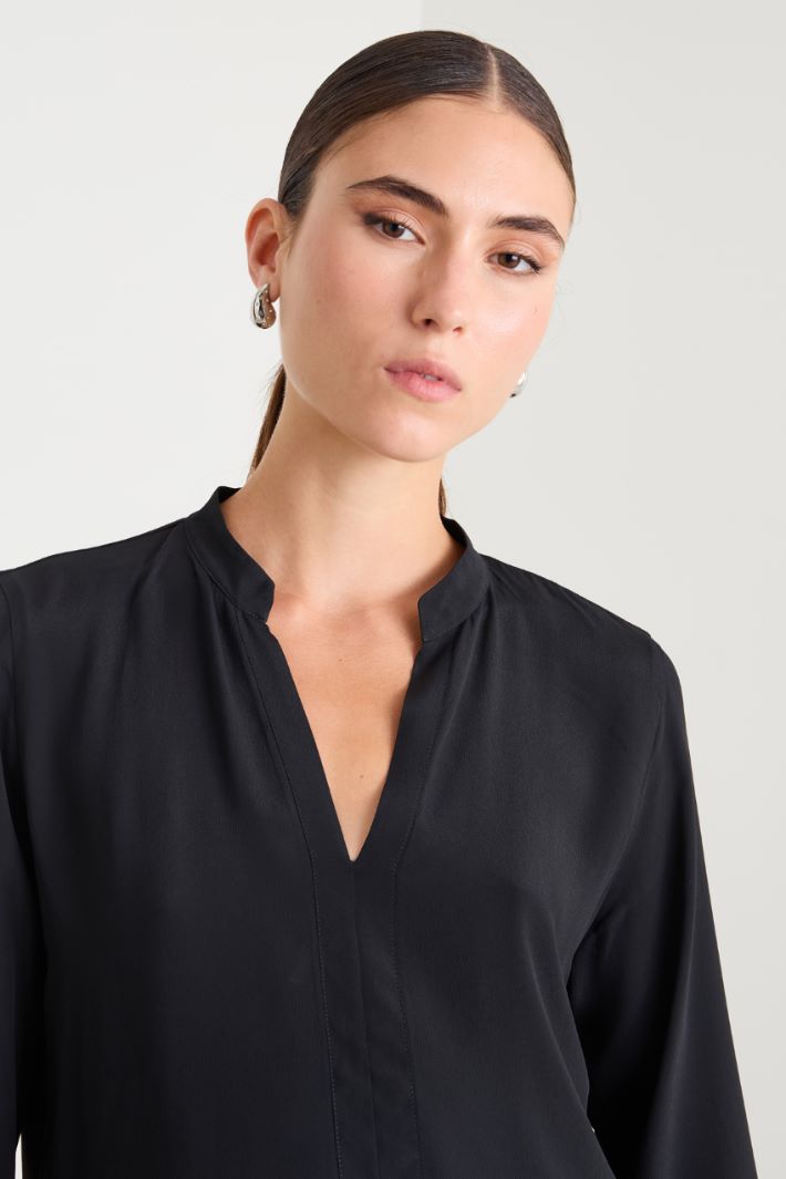 Blusa in crépe Intrend - 4