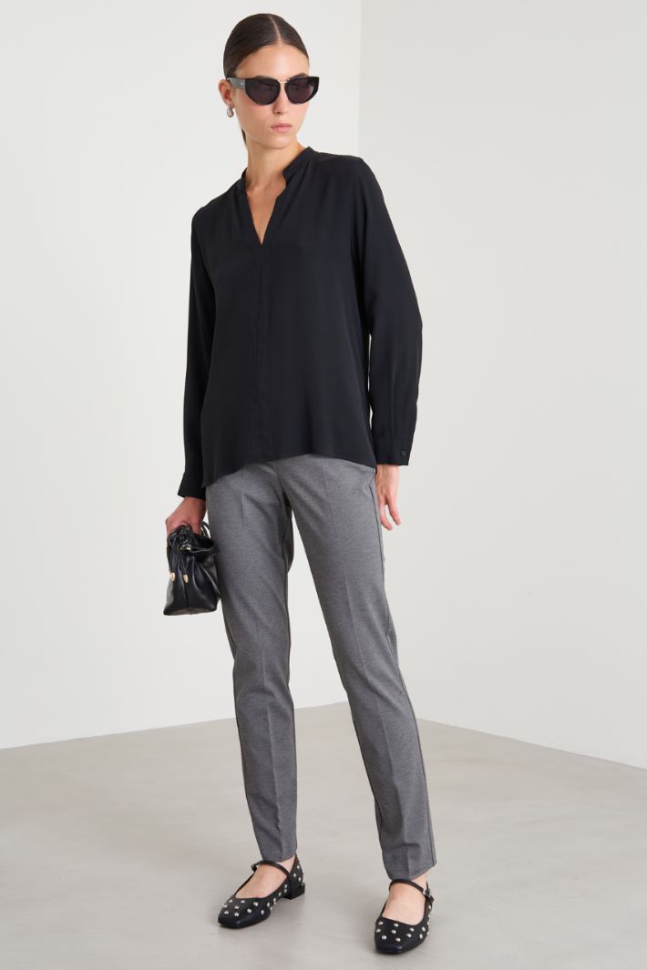 Blusa in crépe Intrend - 3