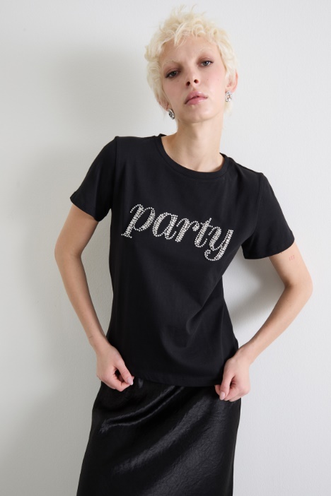 T-shirt con strass Intrend