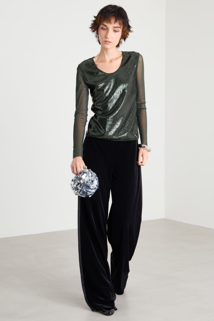 T-shirt con paillettes Intrend - 3