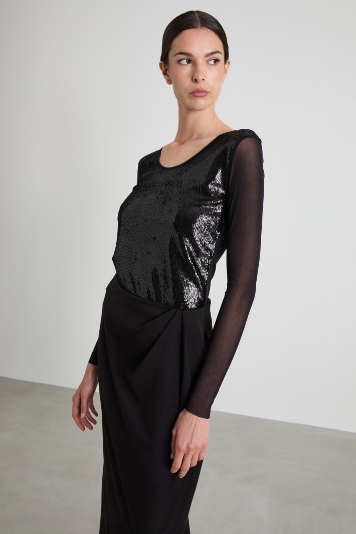 T-shirt con paillettes Intrend