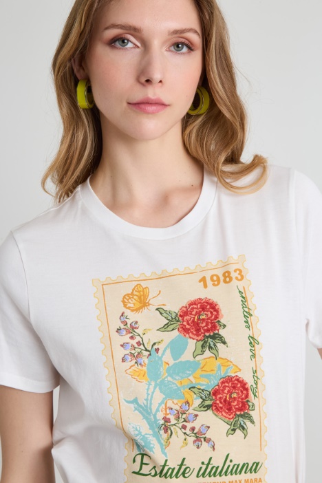 T-shirt in cotone con stampa