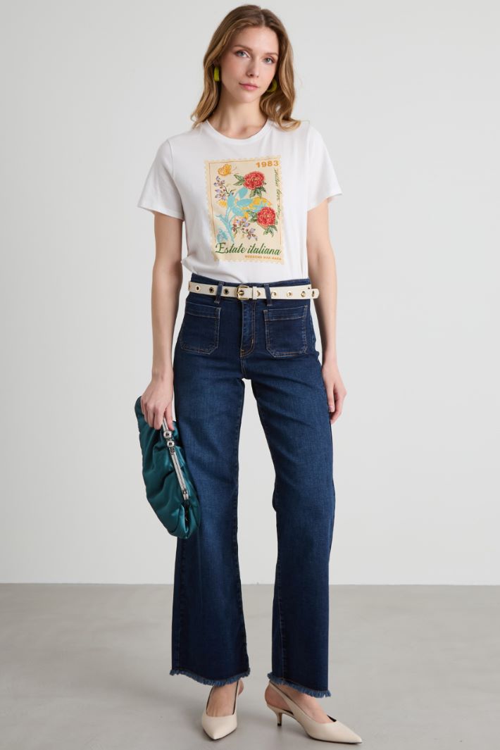 T-shirt in cotone con stampa Intrend - 3
