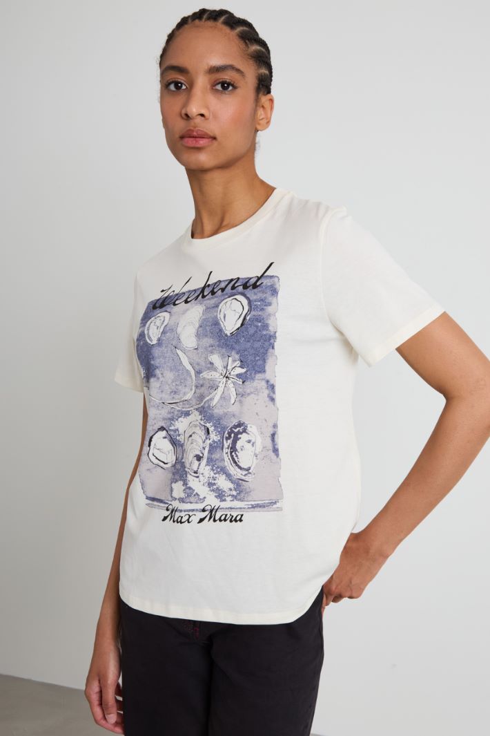 T-shirt in cotone con stampa Intrend