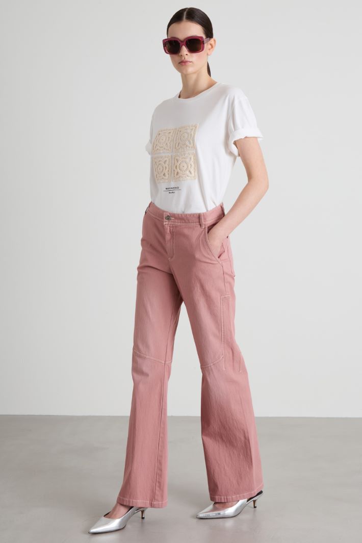 T-shirt in jersey con ricamo Intrend - 3