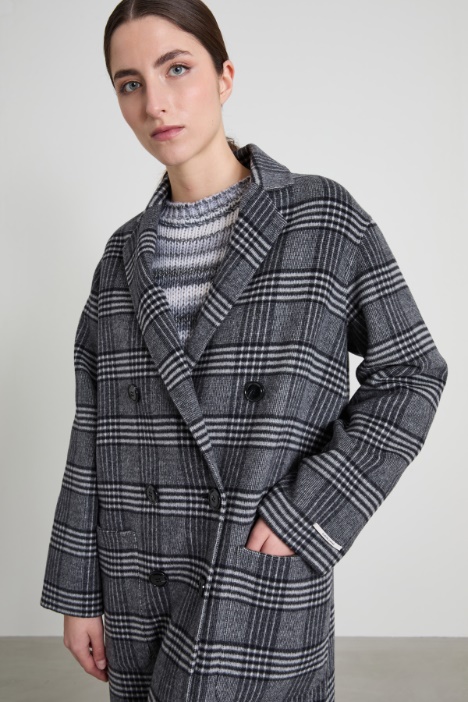 Cappotto lungo in doppio di lana
