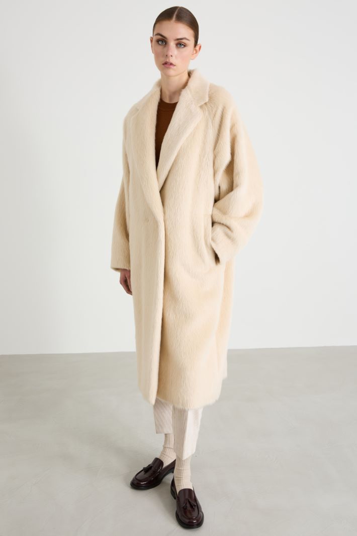 Long alpaca and wool coat Intrend - 2