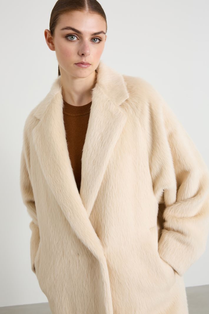 Long alpaca and wool coat Intrend - 4
