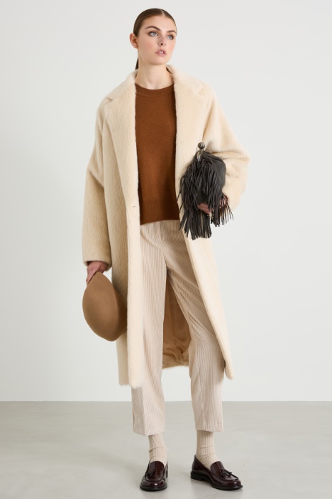 Long alpaca and wool coat Intrend