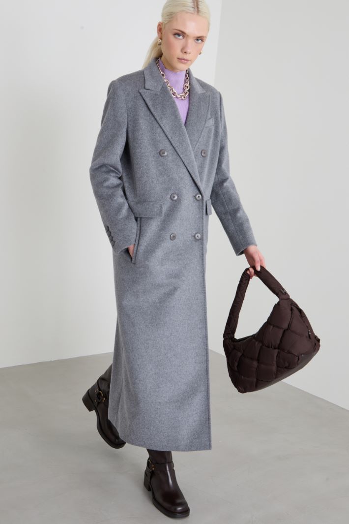 Long double-breasted wool coat Intrend - 2