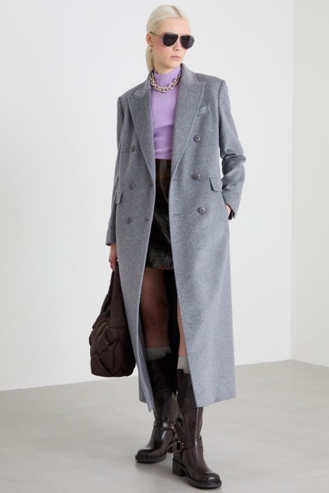 Long double-breasted wool coat Intrend