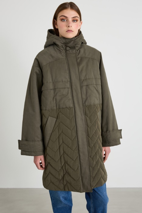 Parka imbottito con gilet reversibile